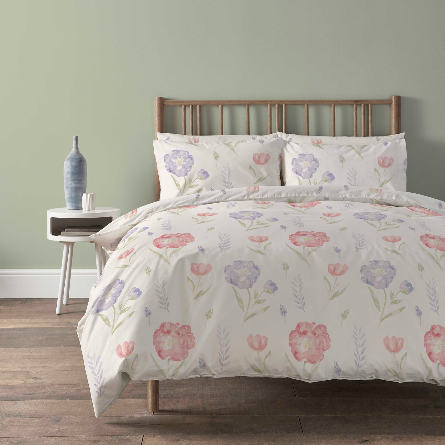 Meadow Natural Duvet Cover Set Super Soft Printed Floral Bedding