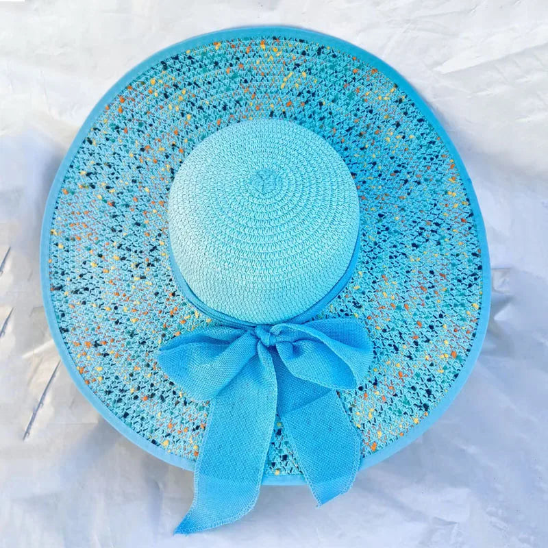 Women's Vacation Beach Solid Color Big Eaves Sun Hat