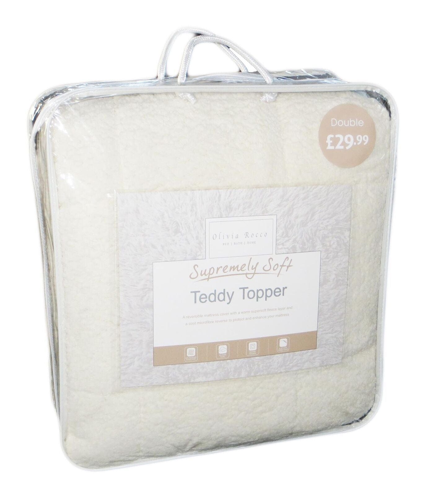 Supreme Comfort Extra Deep Dual-Sided Fluffy Teddy Mattress Topper