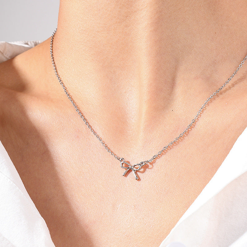 Sweet Light Luxury Bow Necklace