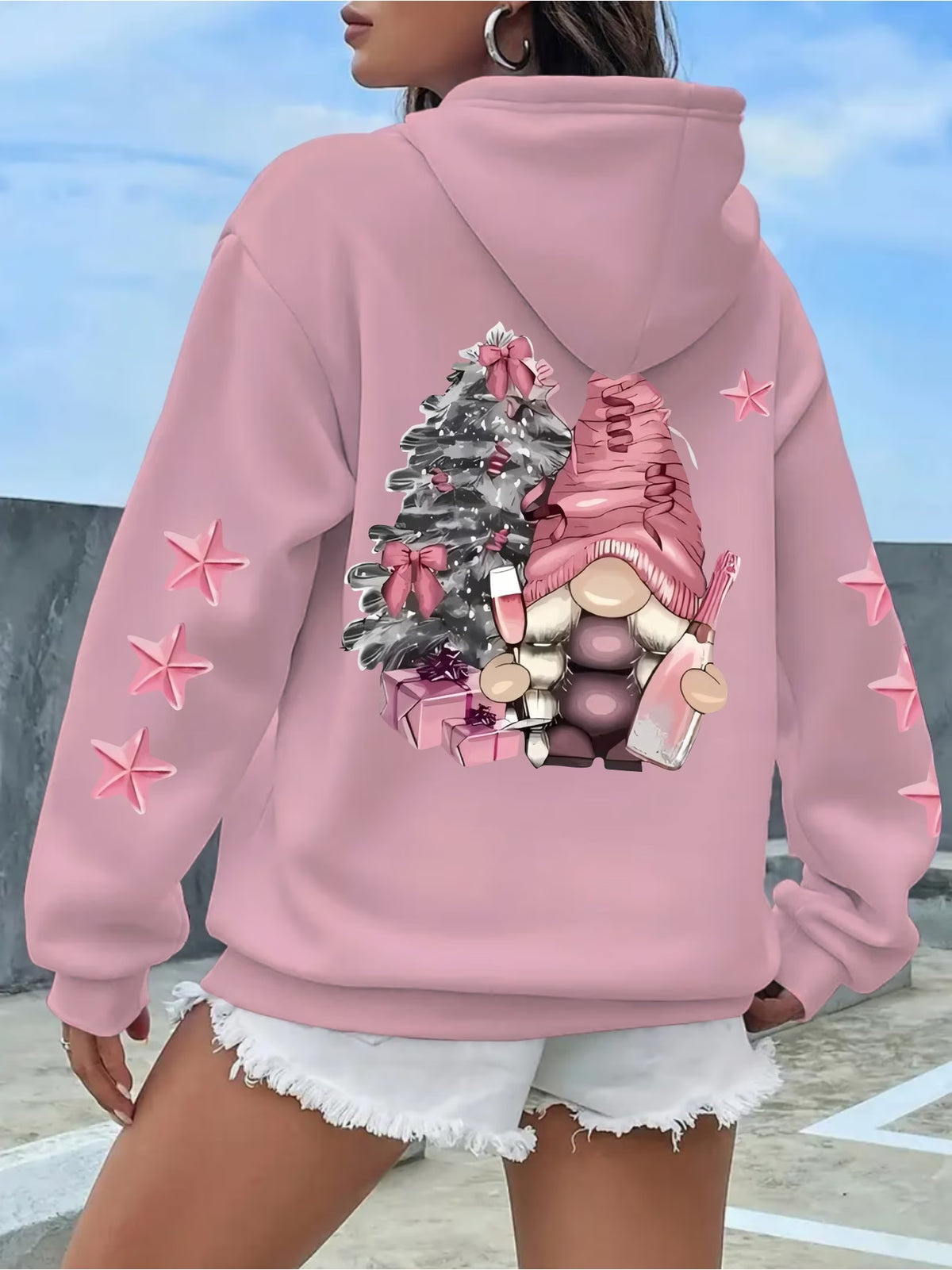 Women's Christmas Santa Pattern Printed Sweatshirt