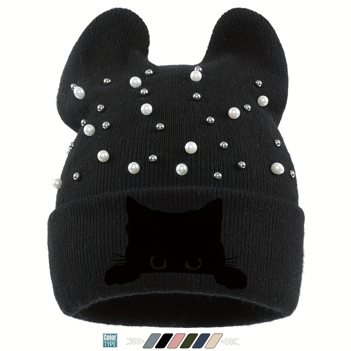 "Judging You Silently" Cat Ears & Devil Horns Beanie – Unisex