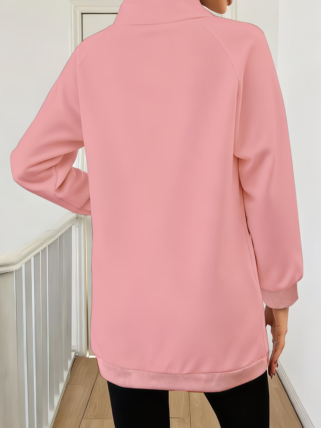 Fashionable High-Neck Sweatshirt