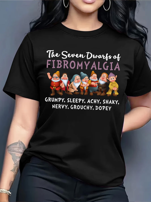 The Seven Dwarfs of Fibromyalgia — Graphic Print T-Shirt