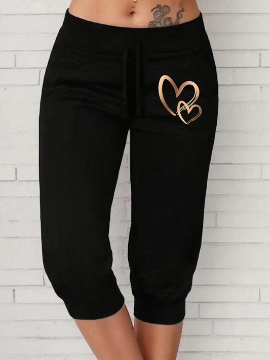 Mid-Length Printed Trousers