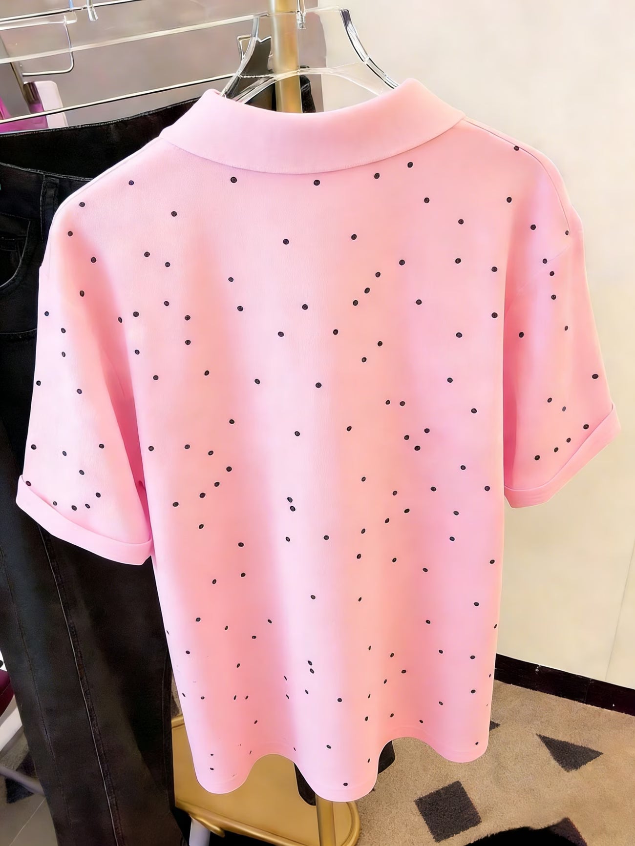 Pink Polka Dot Women's Shirt