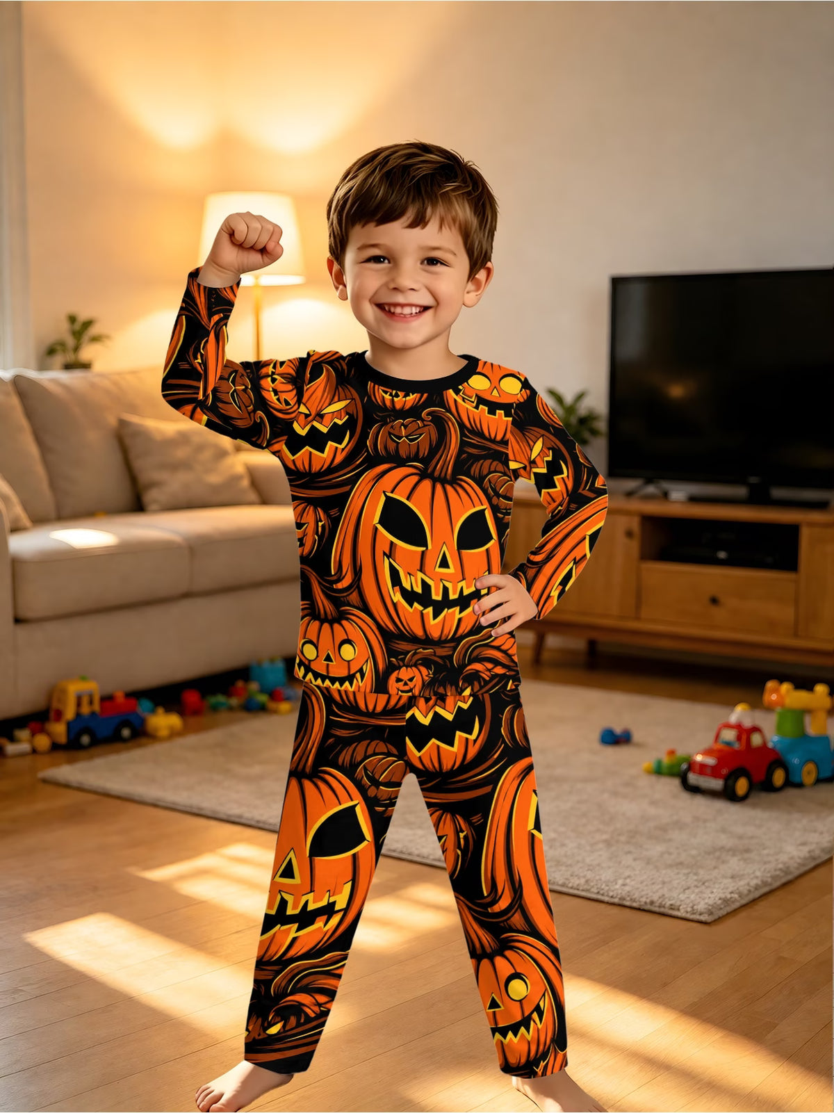 Boys’ Halloween Long-Sleeve T-Shirt & Trousers Set