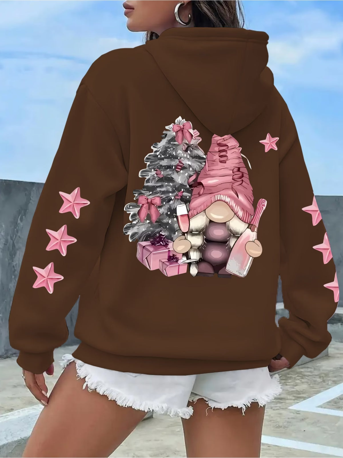 Women's Christmas Santa Pattern Printed Sweatshirt