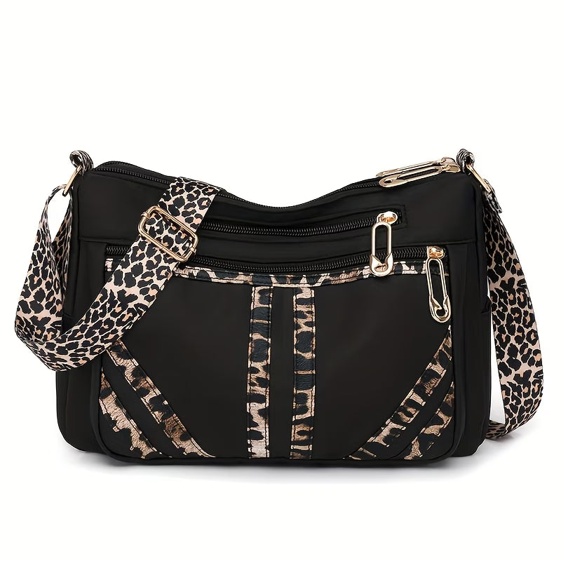 Leopard Print Women's Crossbody Bag – Elegant Single-Shoulder Bag