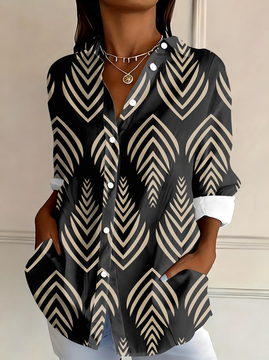 African Ethnic Print Loose Fit Shirt