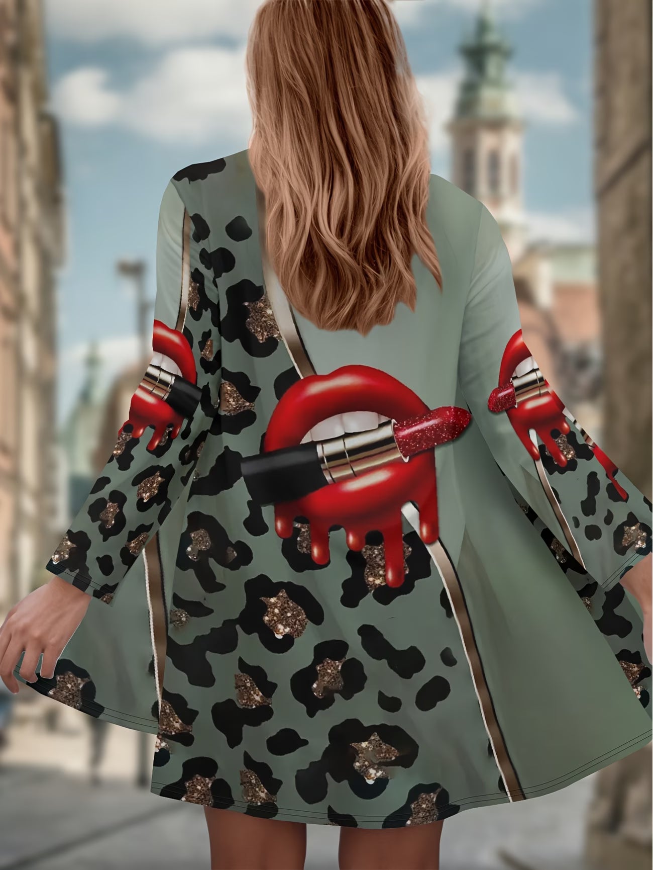 Plus Size, New Casual Comfortable Fashion Artistic Leopard Print
