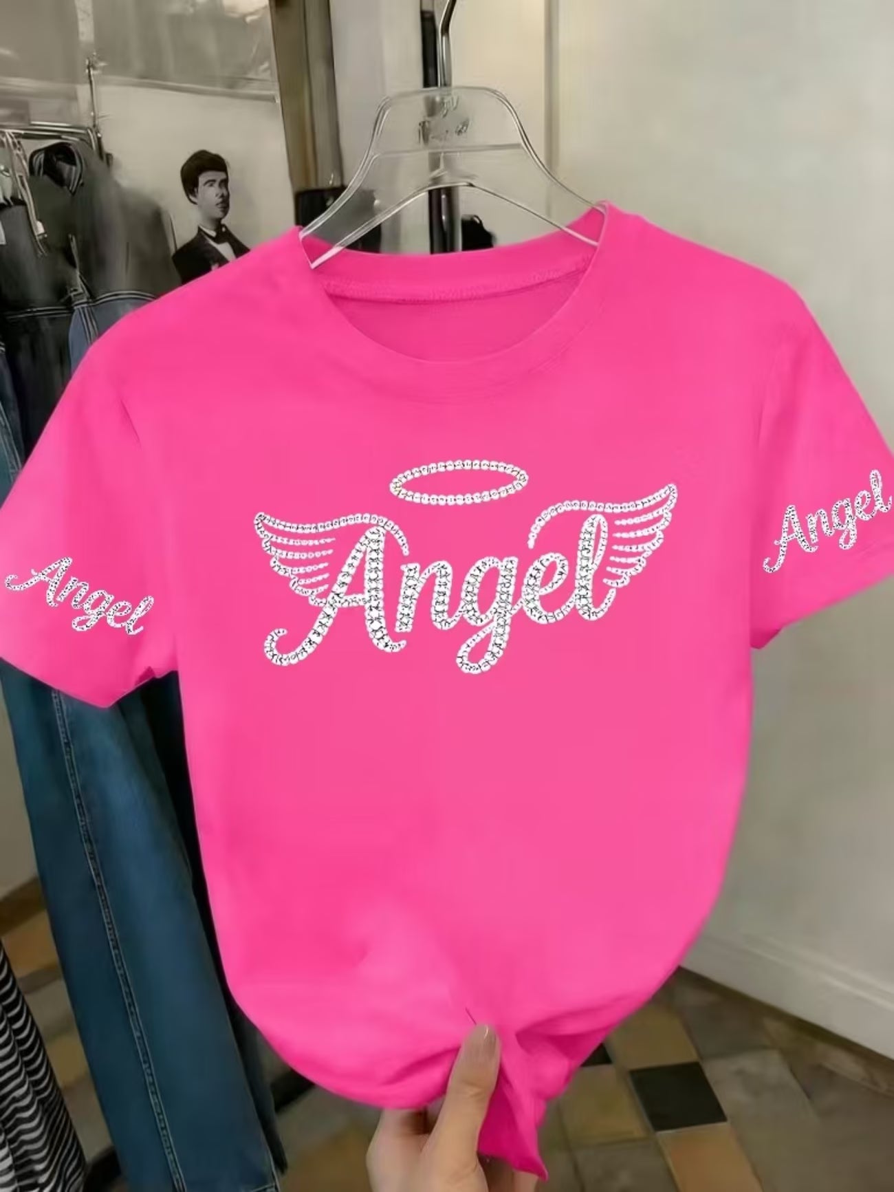 Angel Letter Print T-Shirt