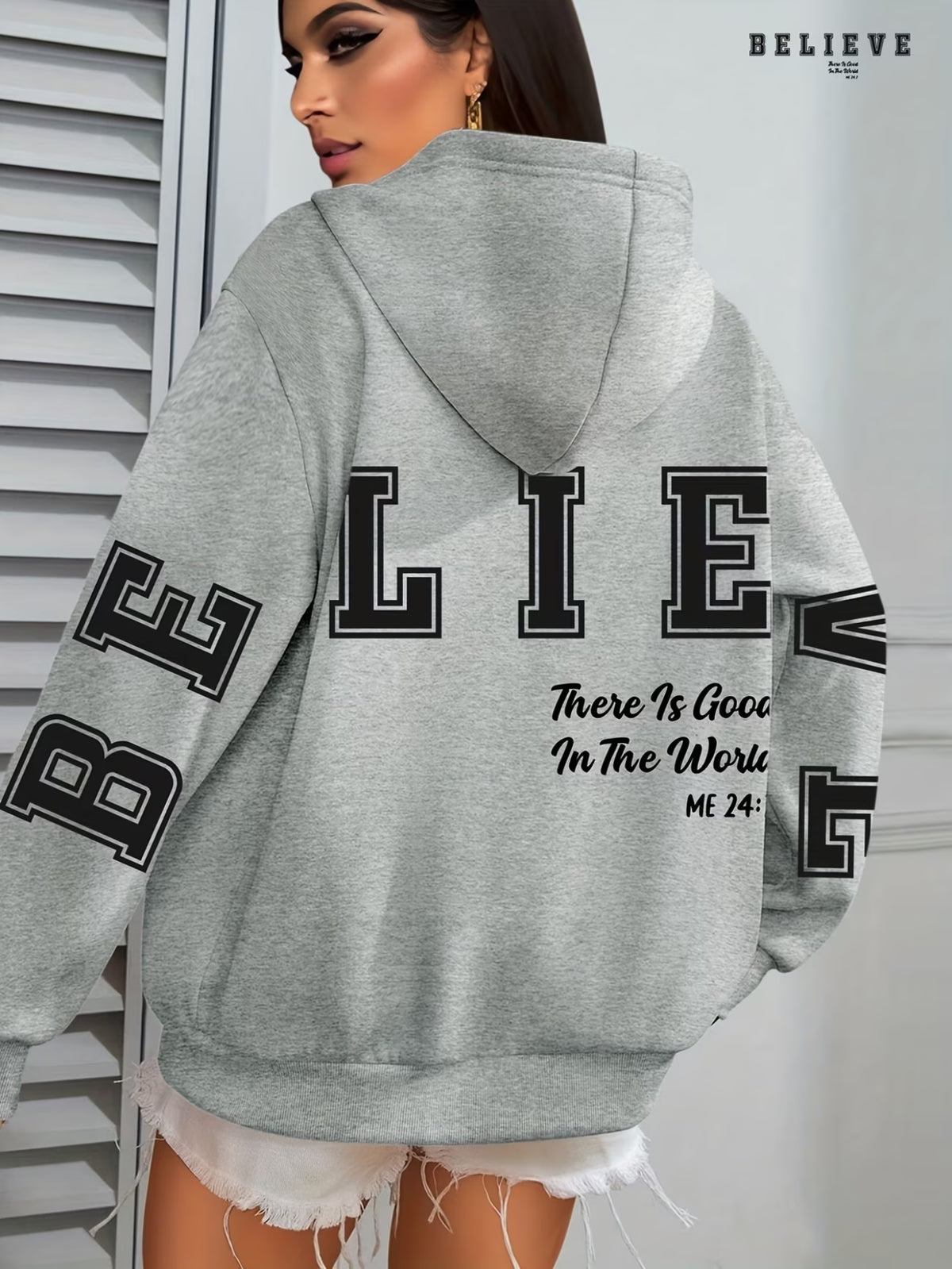Ladies Inspirational Message Pullover Hoodie