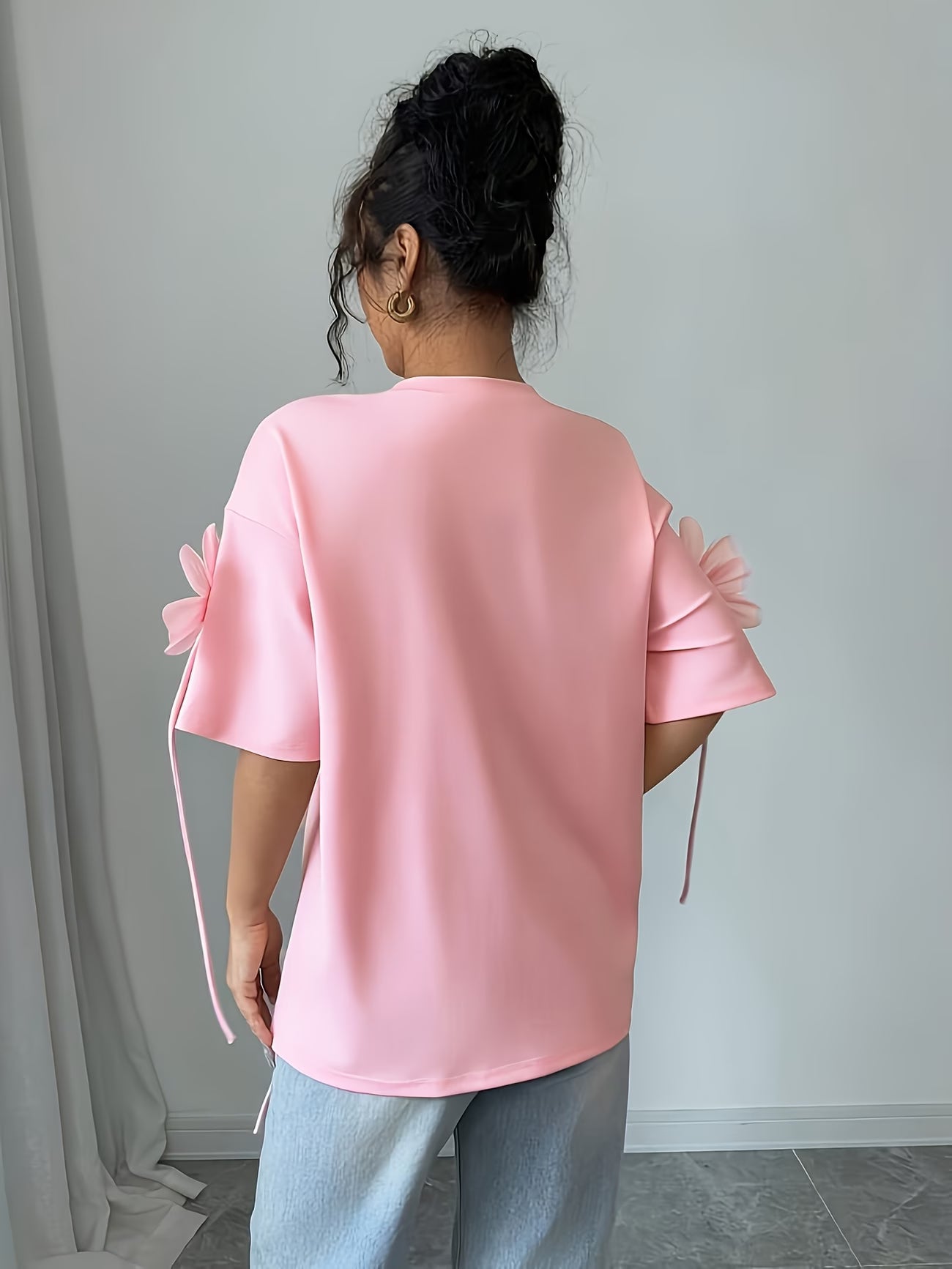 Women's Flowers Print Casual T-Shirt