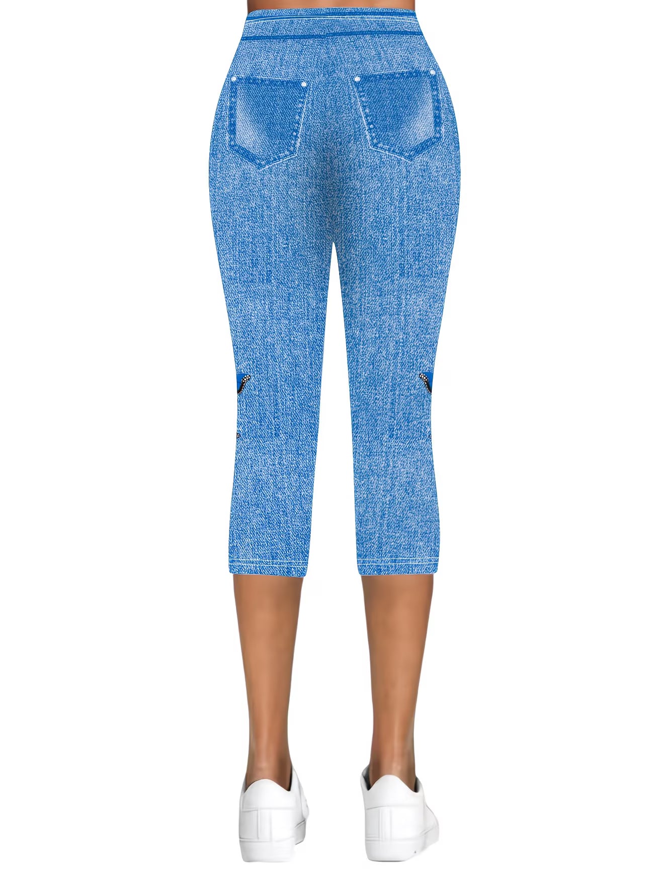 Butterfly Print Trousers – Soft Stretch, Non-Denim