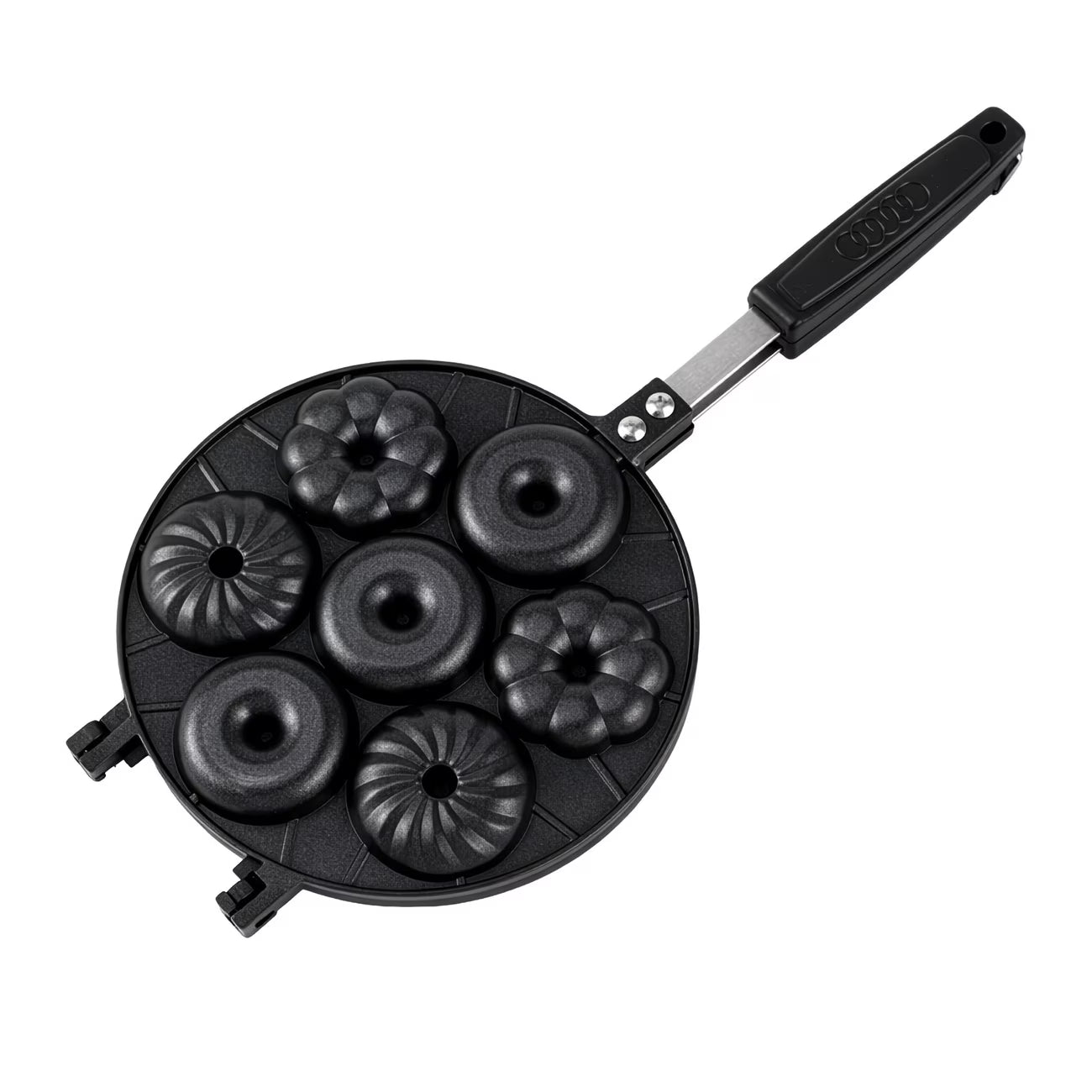 7-Hole Non-Stick Donut Baking Pan with Handle – Heavy Duty Homemade Doughnut Tray