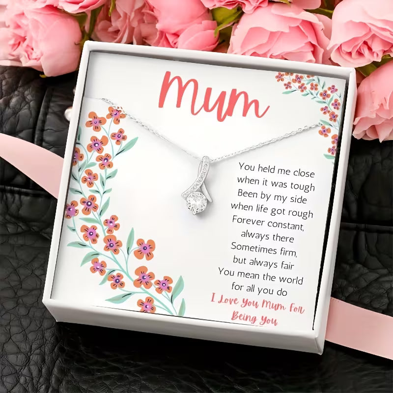 Elegant Floral Necklace with Heart Pendant