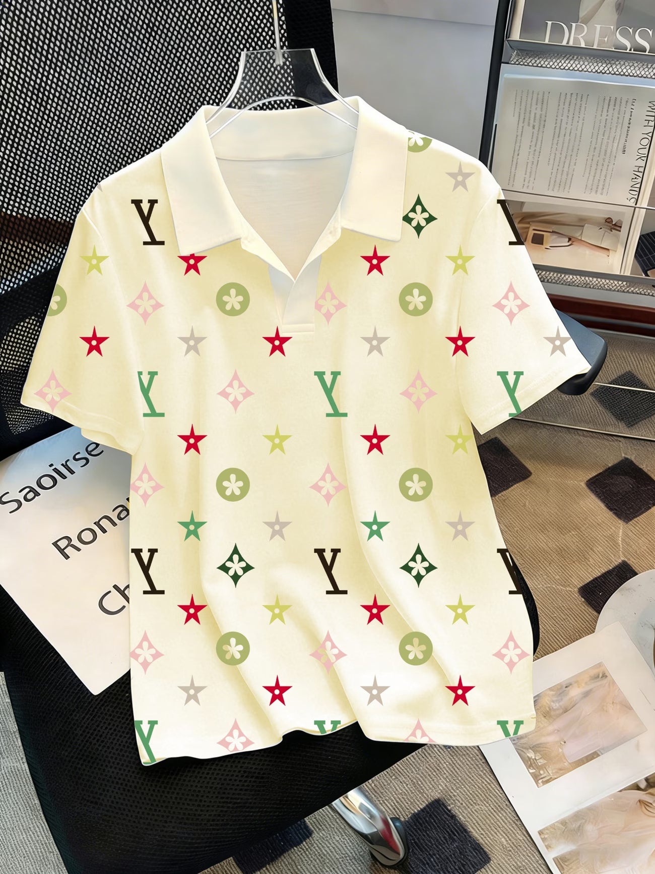 Multicolour Printed Polo Shirt
