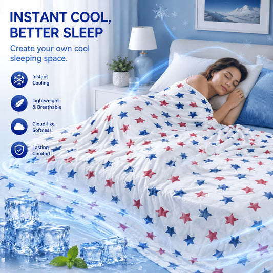 Cooling Blanket Throw | Designed for Hot Sleepers & Night Sweats