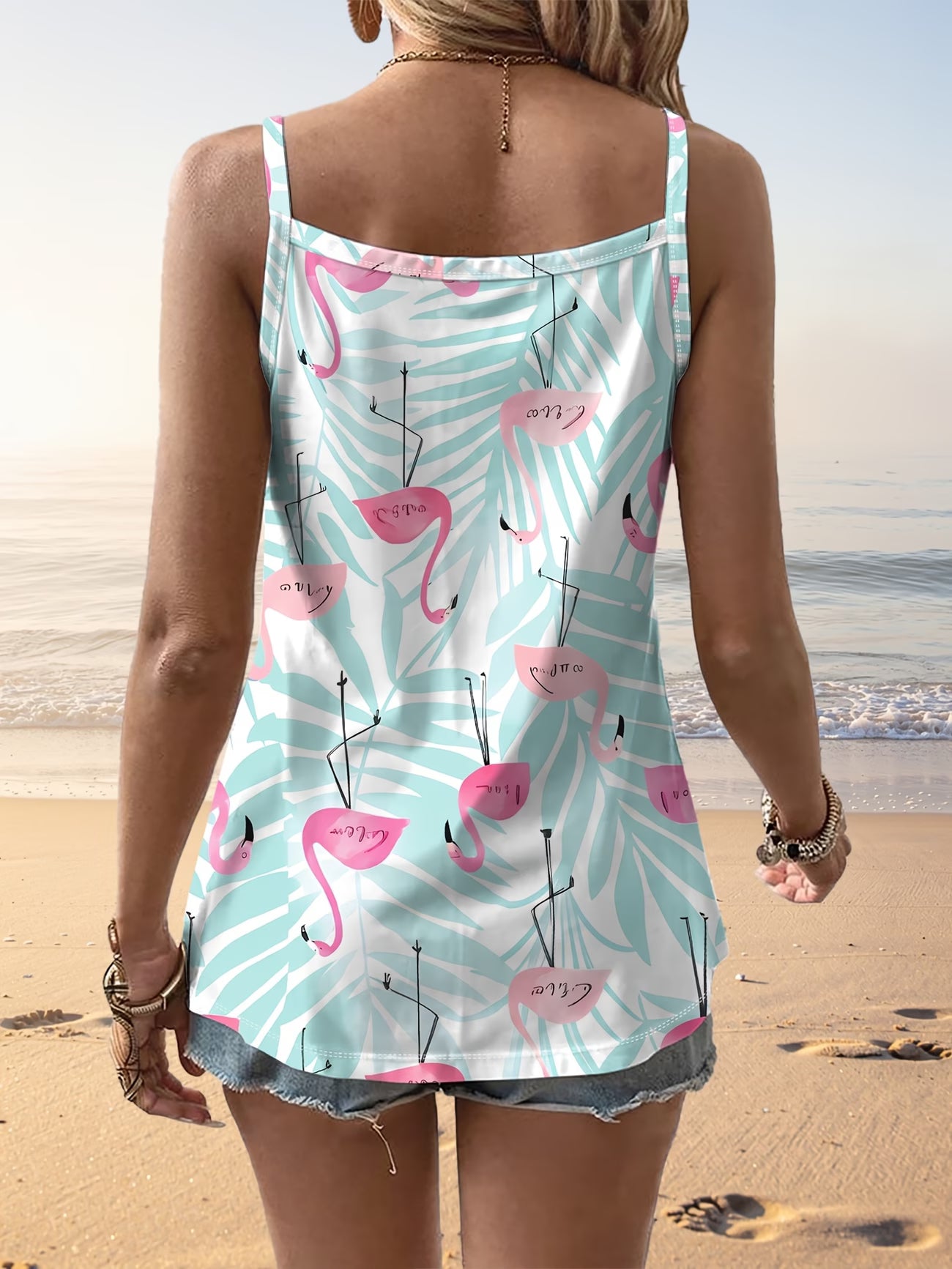 Fashionable Loose-fit Printed Camisole