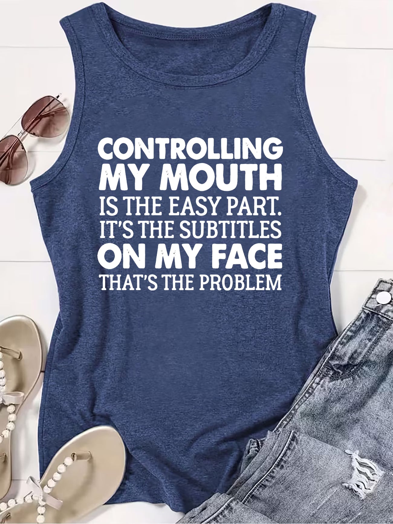 Women's Sarcastic Slogan Tank Top | Sleeveless Graphic Vest