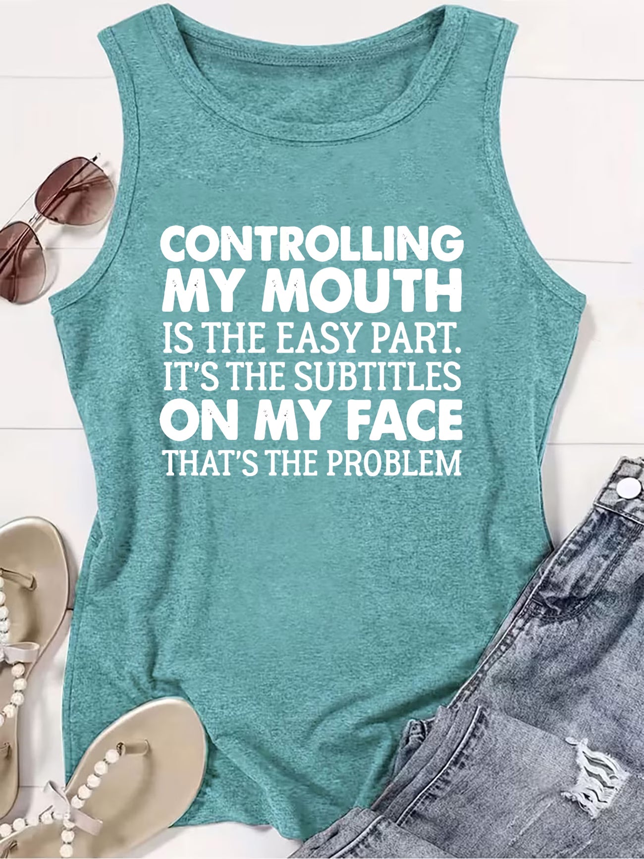 Women's Sarcastic Slogan Tank Top | Sleeveless Graphic Vest