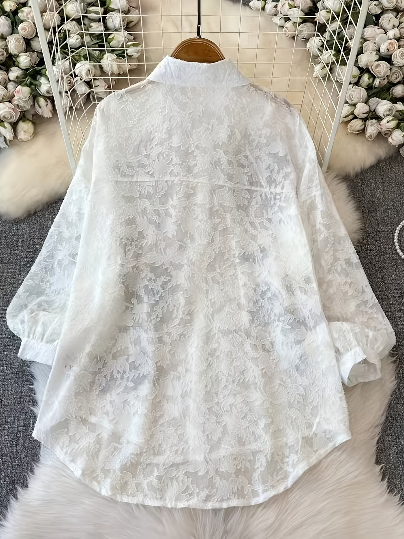 Elegant Butterfly Print Blouse