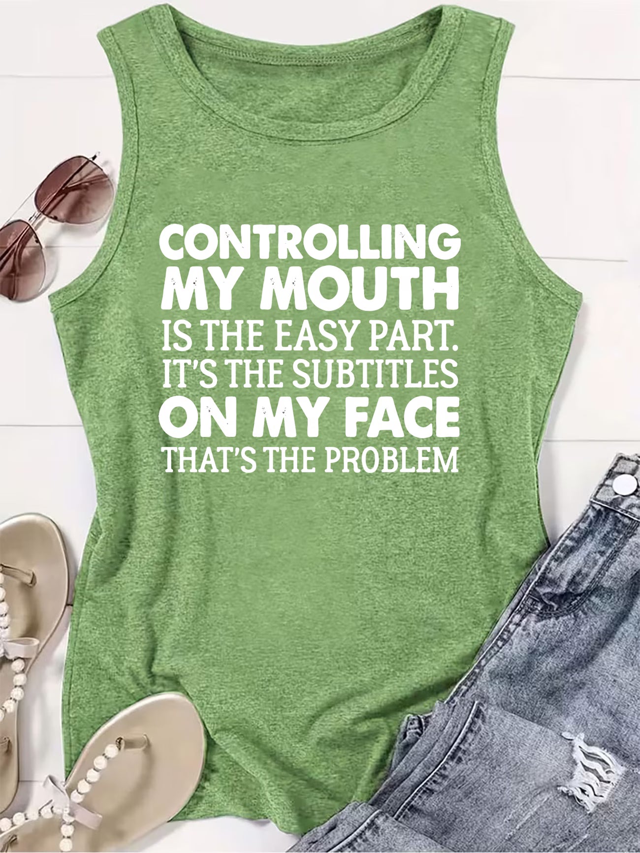 Women's Sarcastic Slogan Tank Top | Sleeveless Graphic Vest
