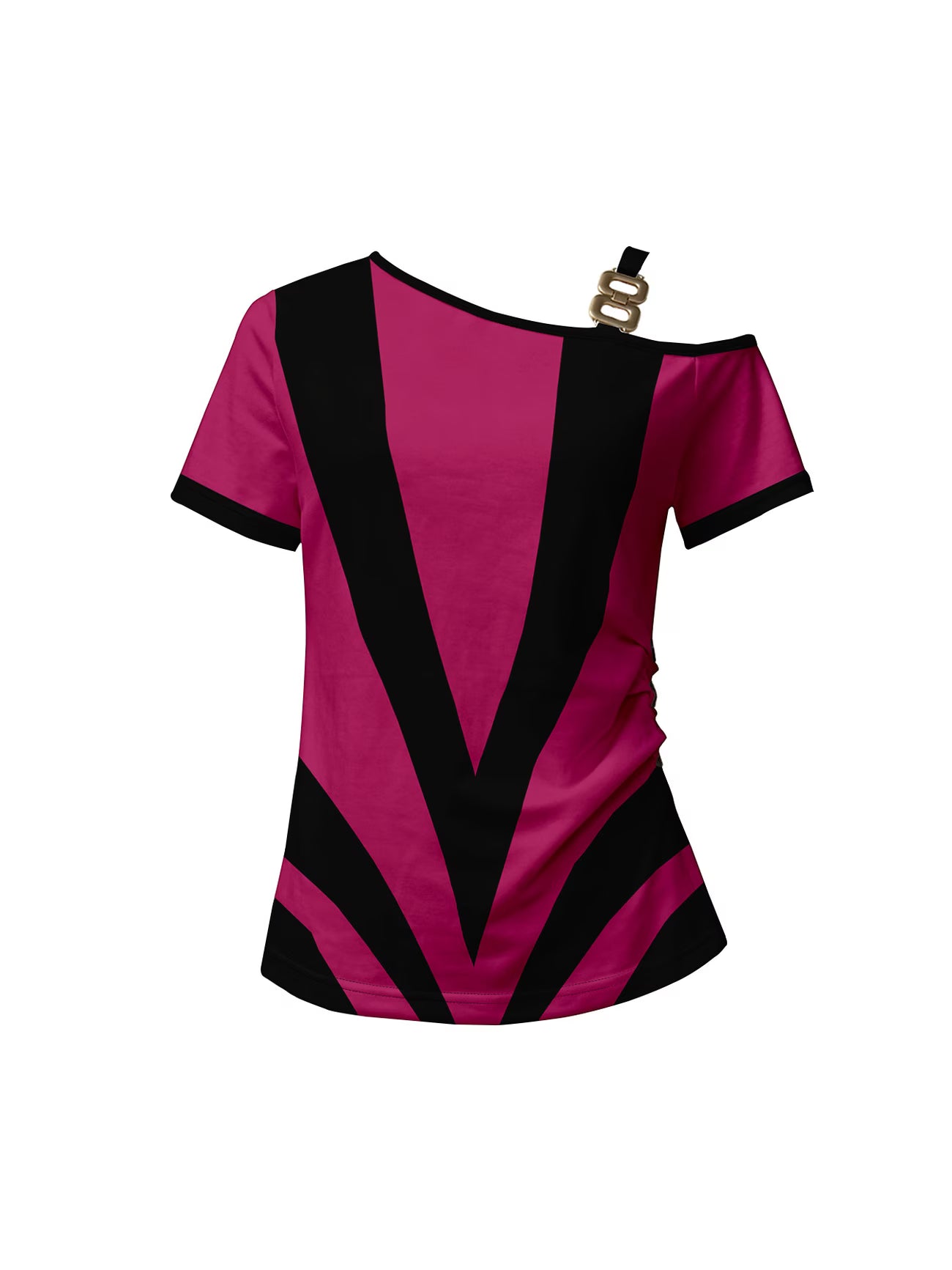 Fashion Women'S Button Casual Off-Shoulder Short Sleeves