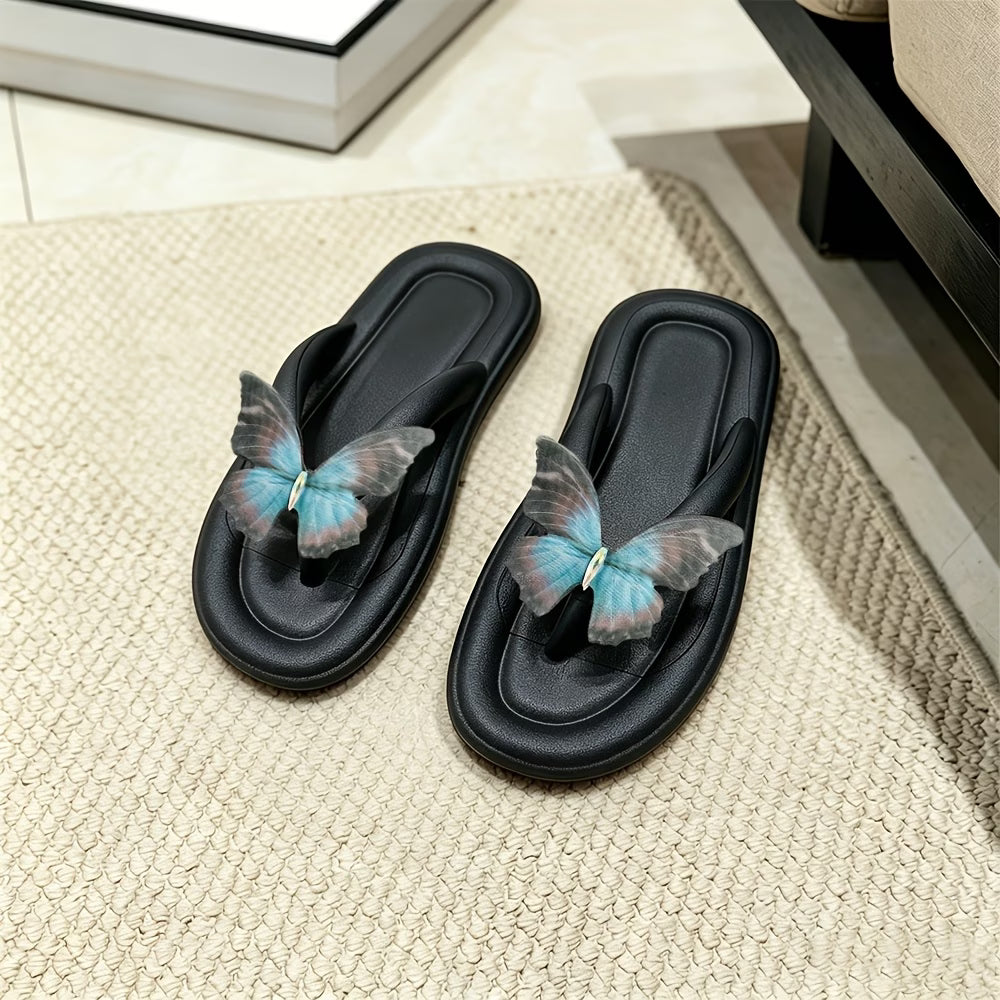 Women's Butterfly Flip Flop Slides