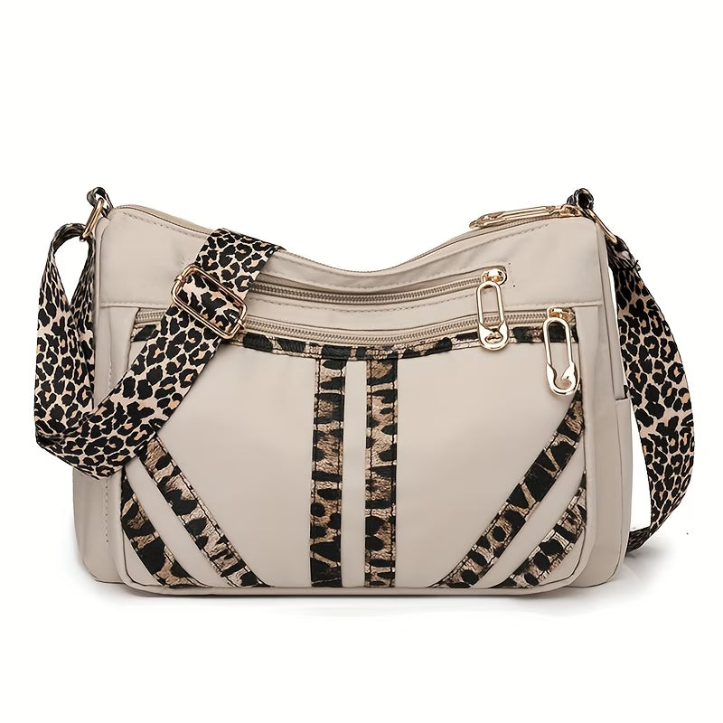 Leopard Print Women's Crossbody Bag – Elegant Single-Shoulder Bag
