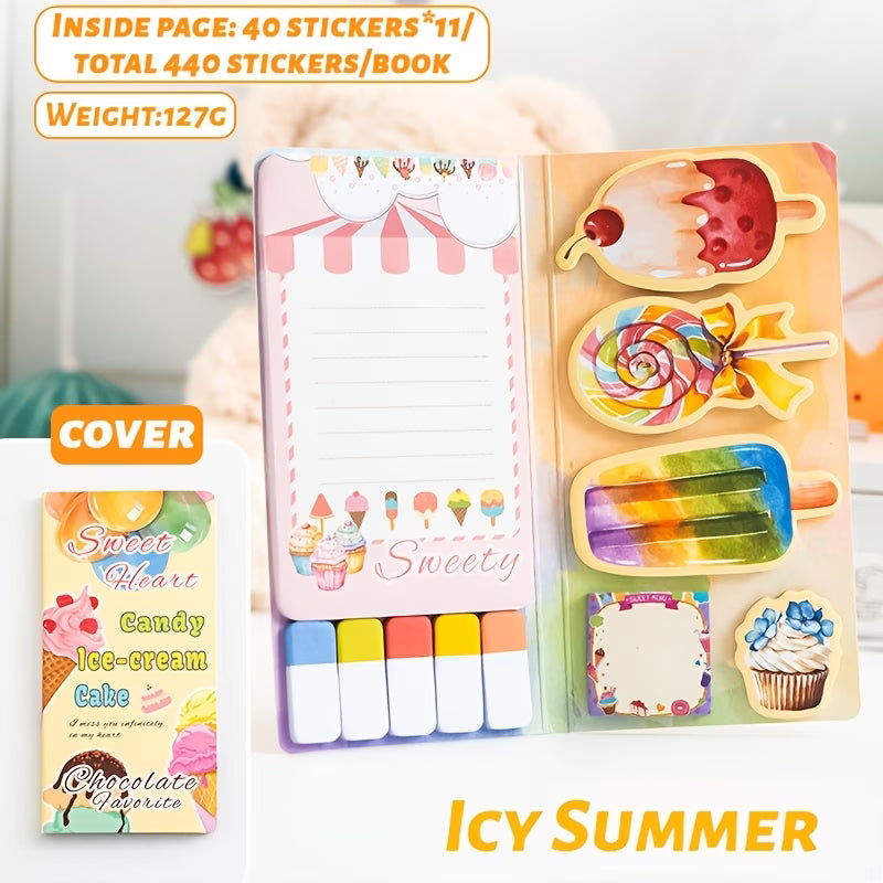 Collection of 440 Multi-Sized Sticky Notes
