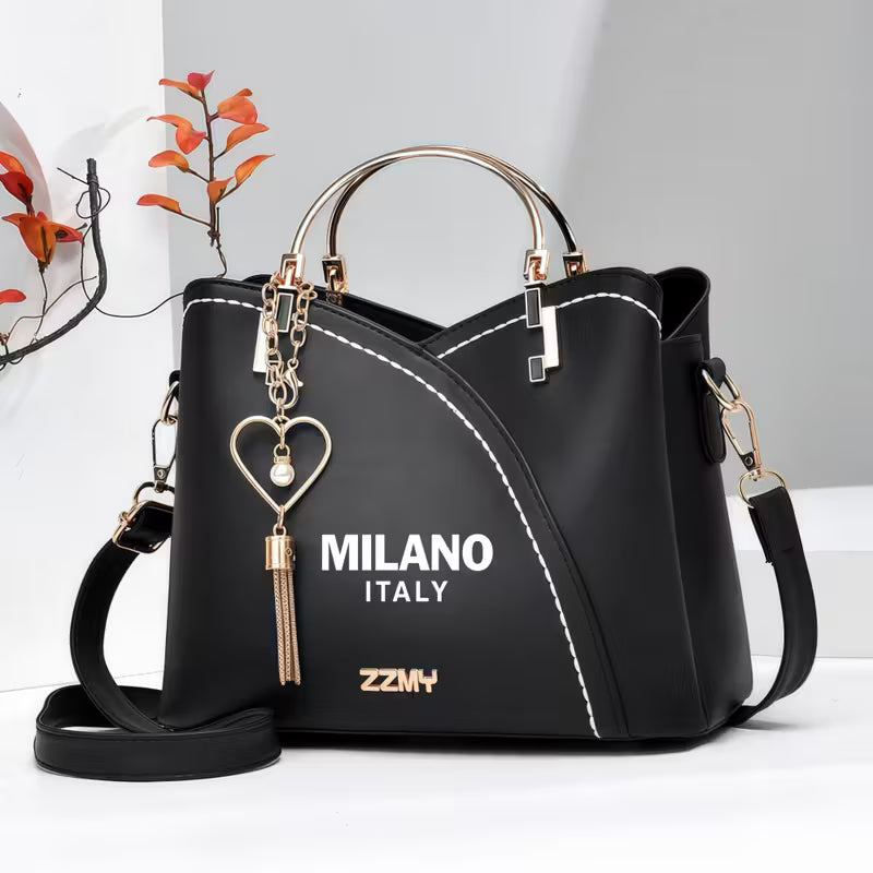 Handbag with Heart Pendant & Milano Italy-Like Charm