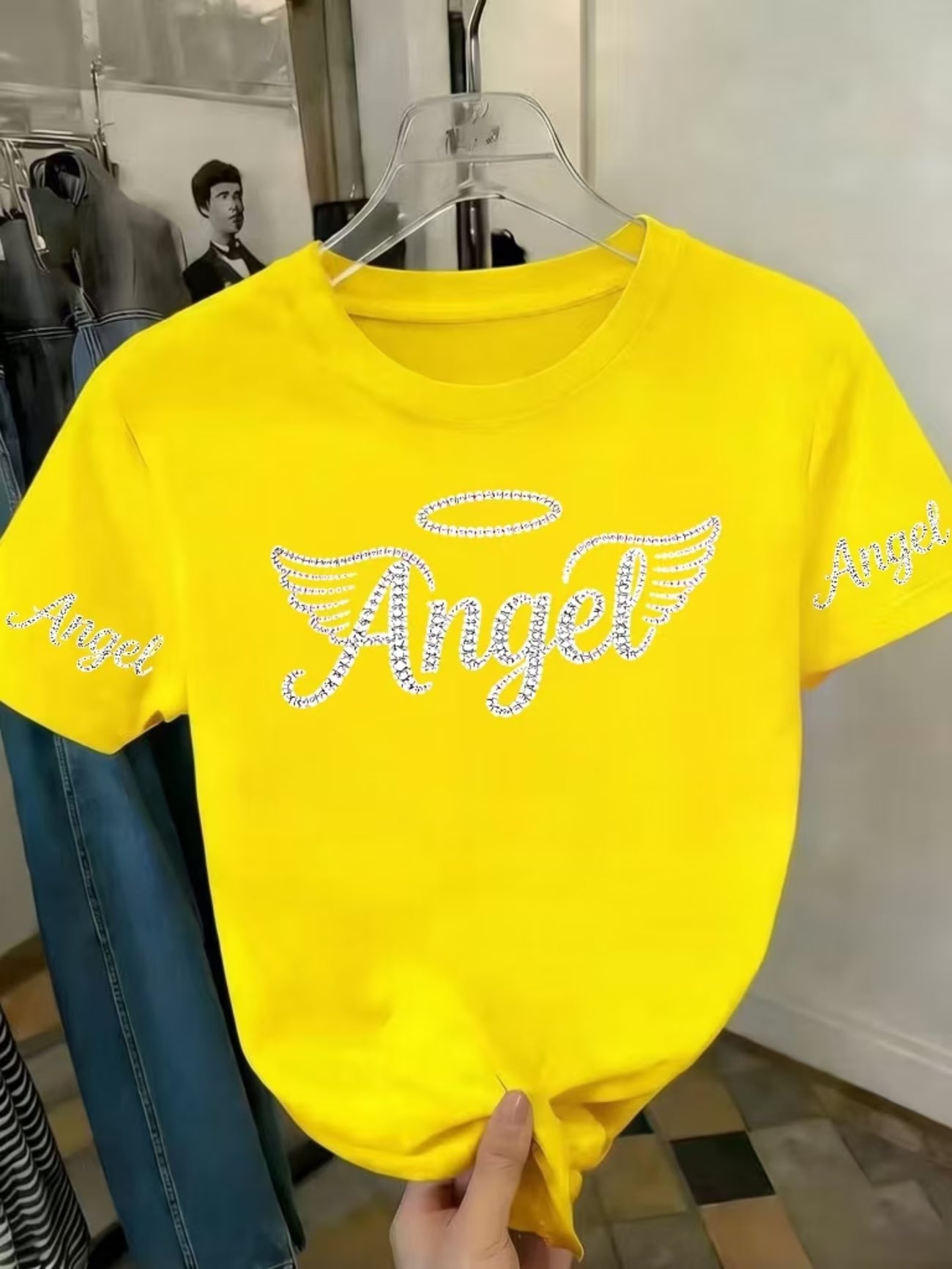 Angel Letter Print T-Shirt