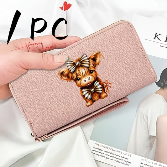 Women's Highland Cow Long Wallet & Card Holder