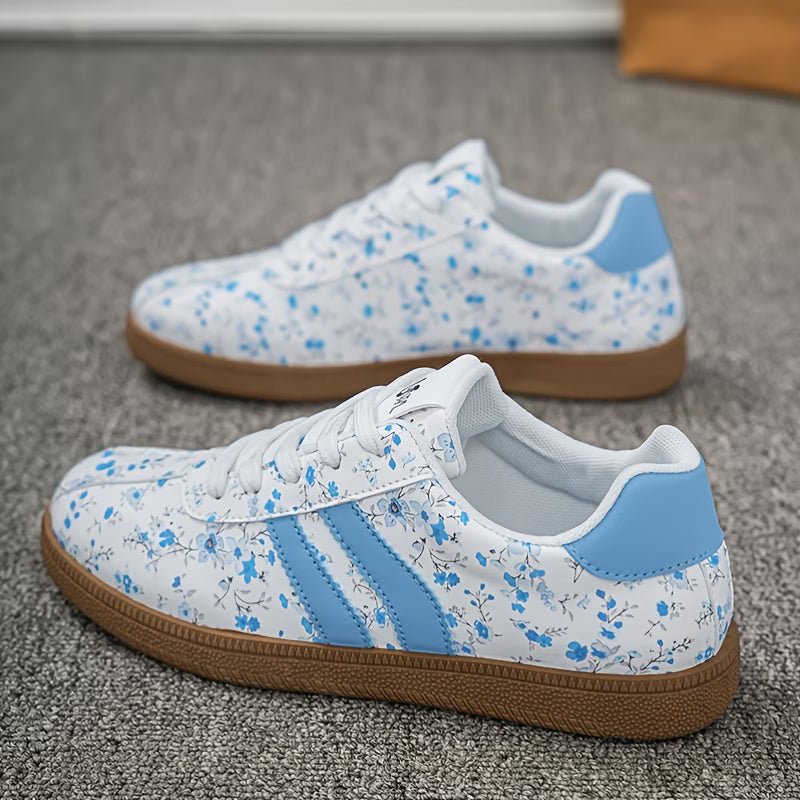 Floral Print Women's Road Runners – Breathable, Lightweight & Flat Sole Comfort