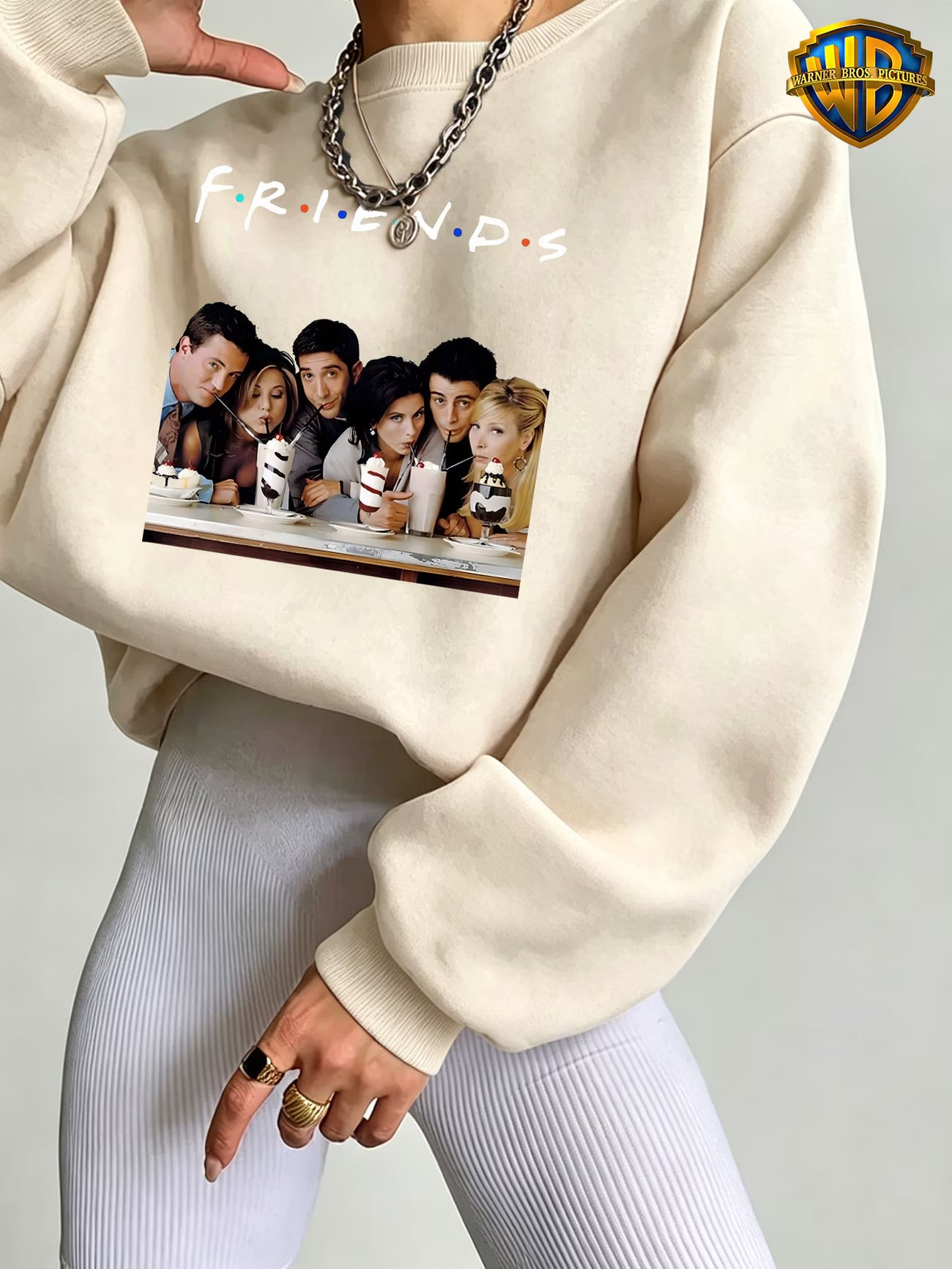 FRIENDS Milkshake Polka Dot Long Sleeve Top