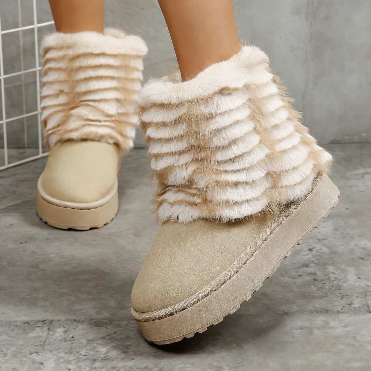 Women's Platform Cuff Ankle Boots