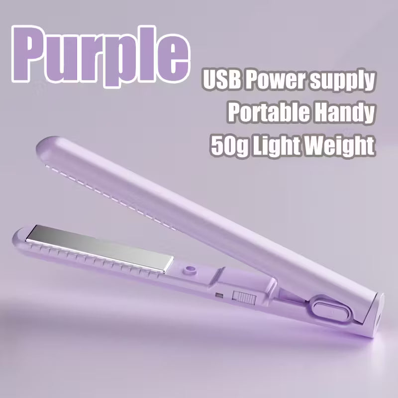 Portable USB Hair Straightener with 2-in-1 Straight