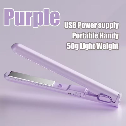 Portable USB Hair Straightener with 2-in-1 Straight