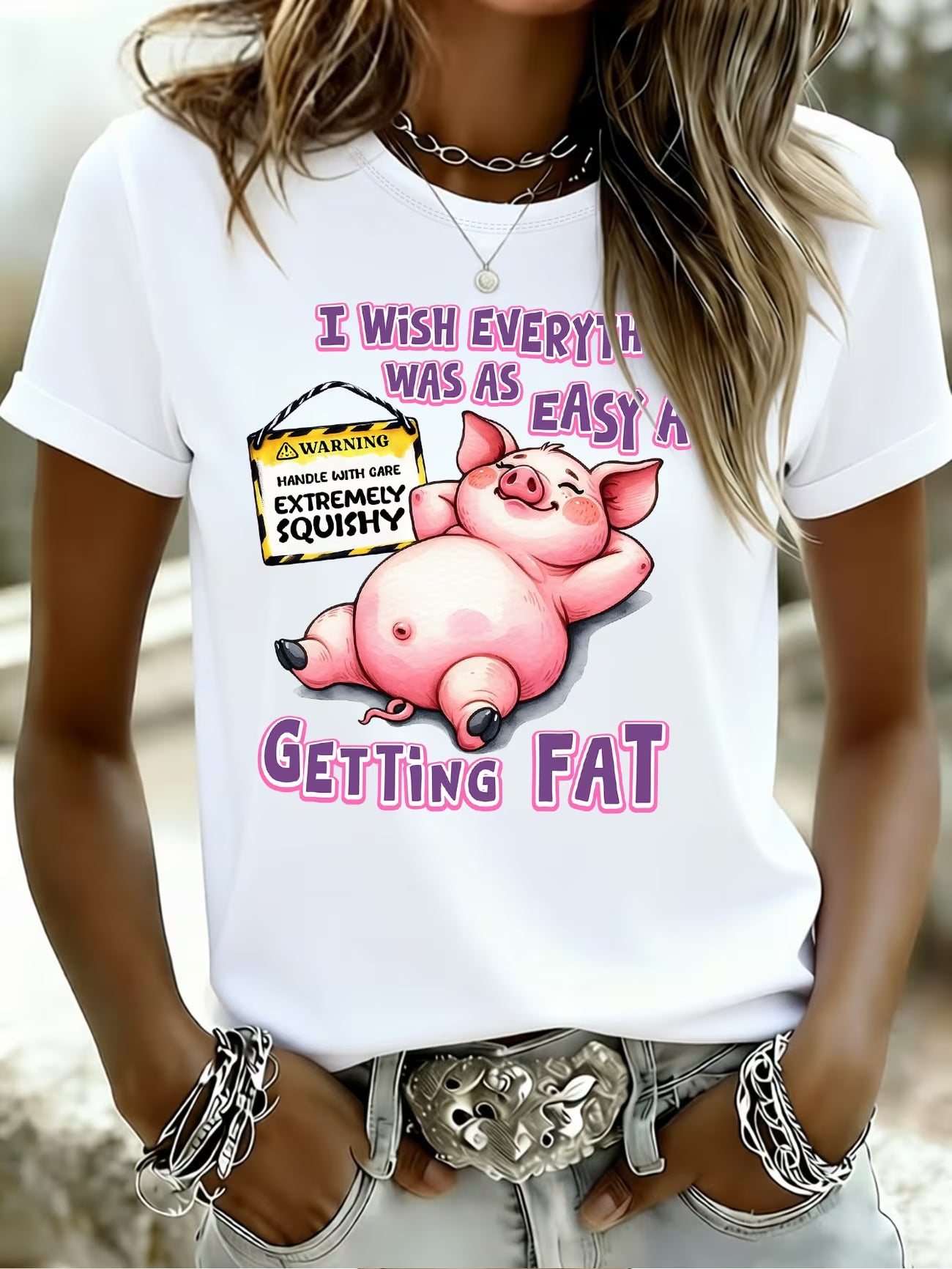 Funny "I Wish Everything Was As Easy As Getting " Pig T-Shirt