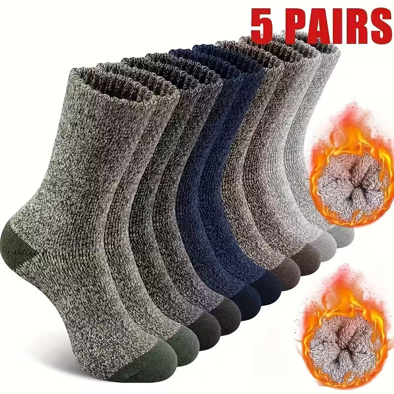 5 pairs of Men's thickened velvet warm,