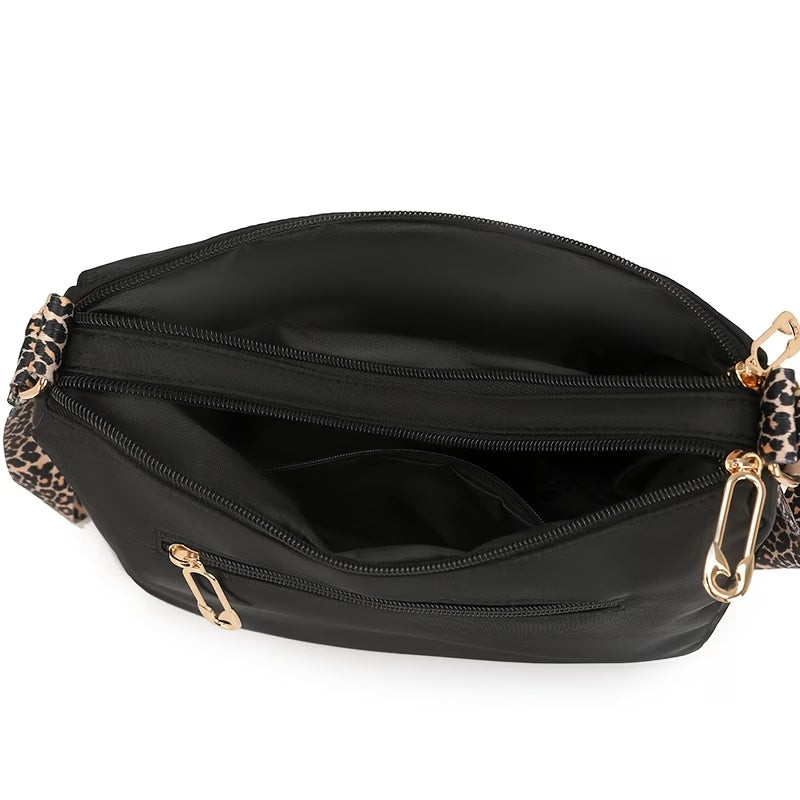 Leopard Print Women's Crossbody Bag – Elegant Single-Shoulder Bag