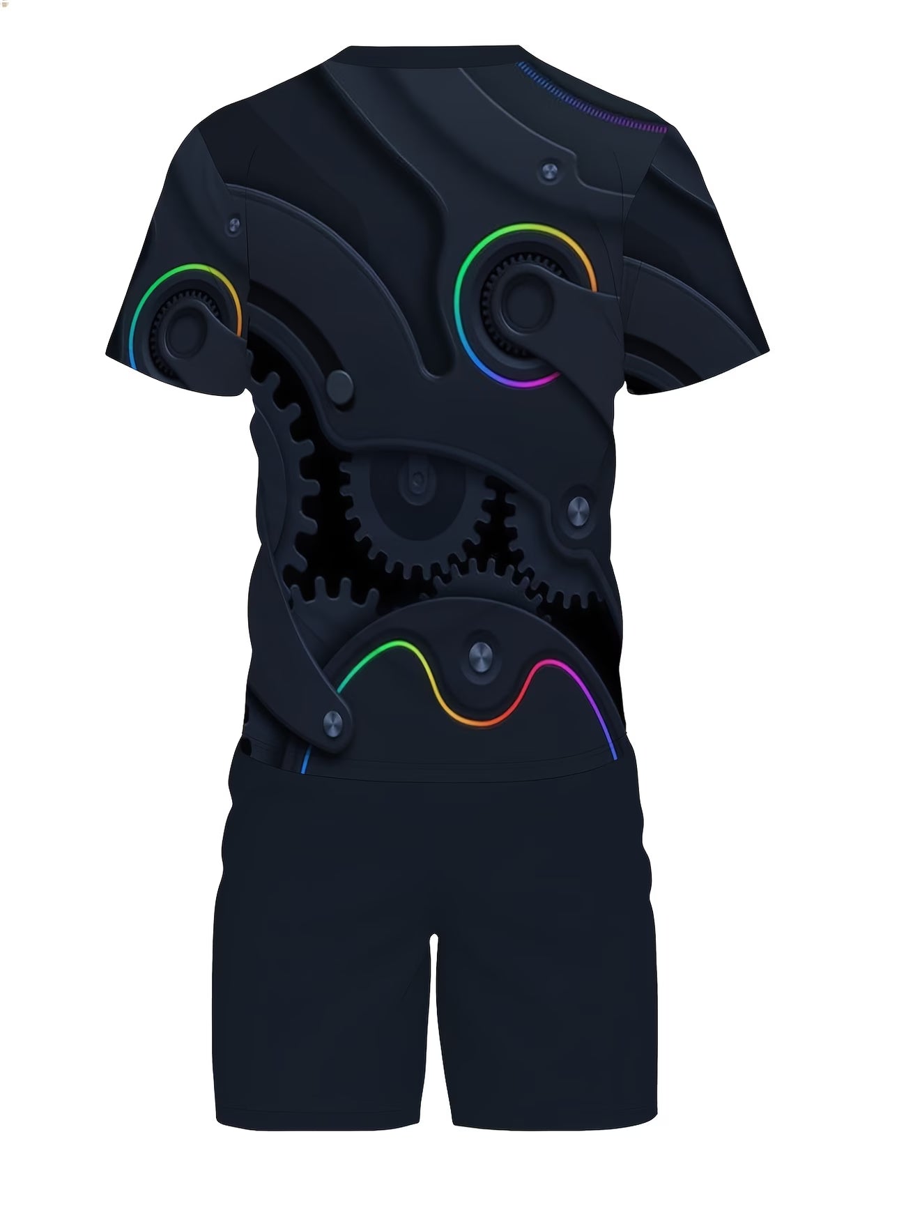 Men's Breathable Short-Sleeve T-Shirt & Casual Trousers Set