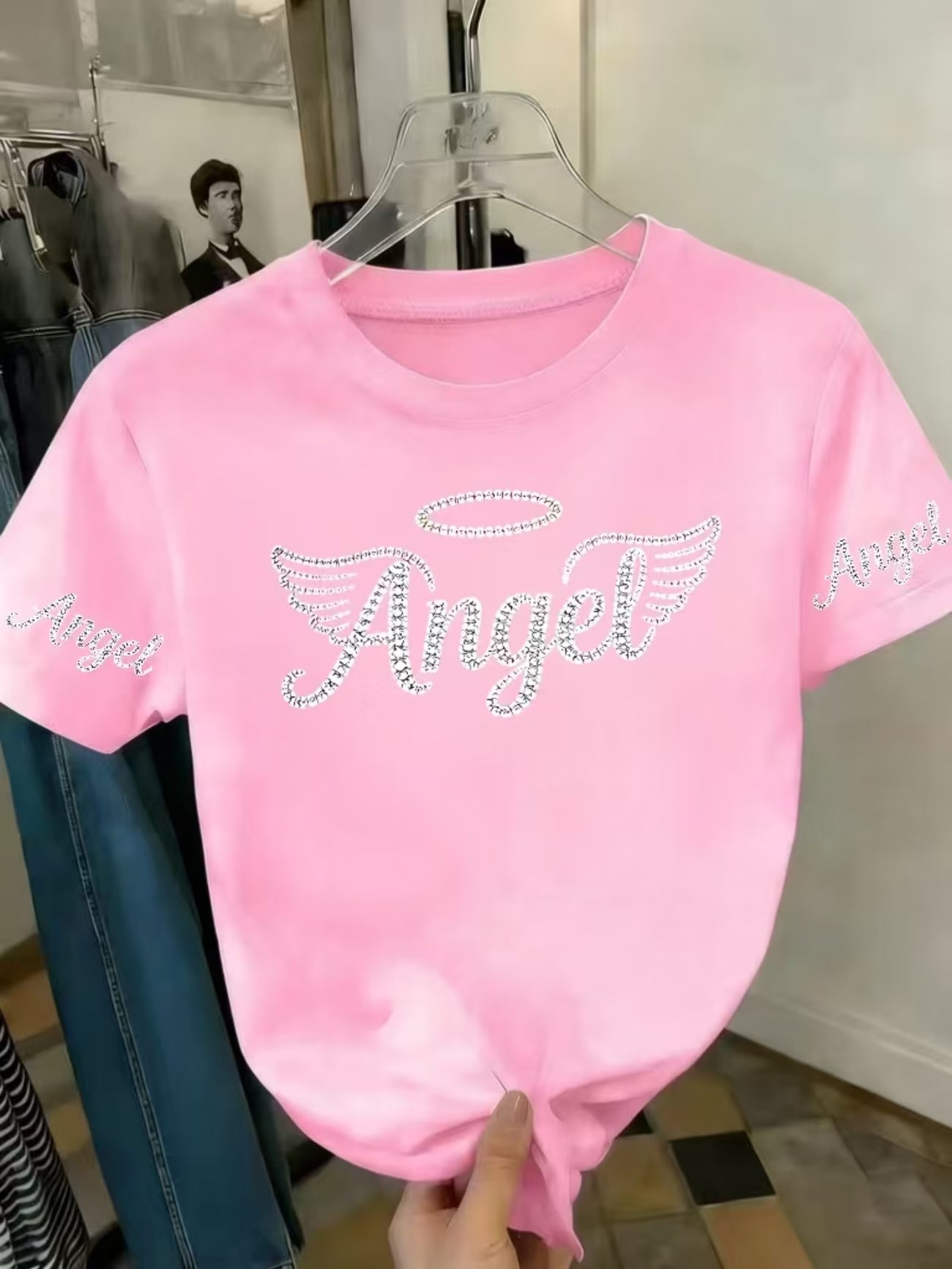 Angel Letter Print T-Shirt