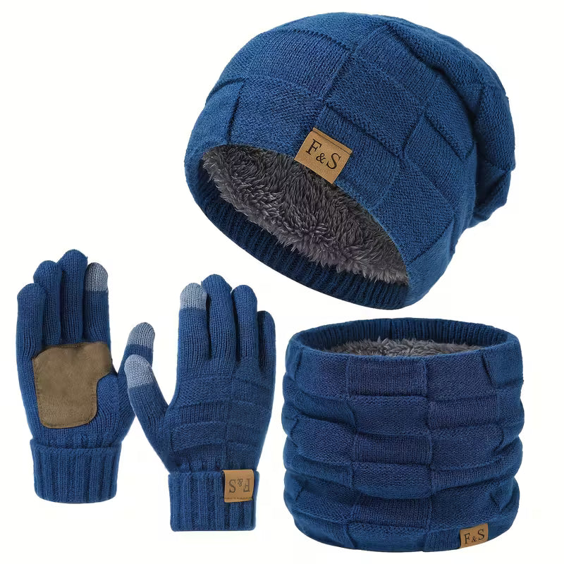 3pcs Fleece Winter Set for Men & Women