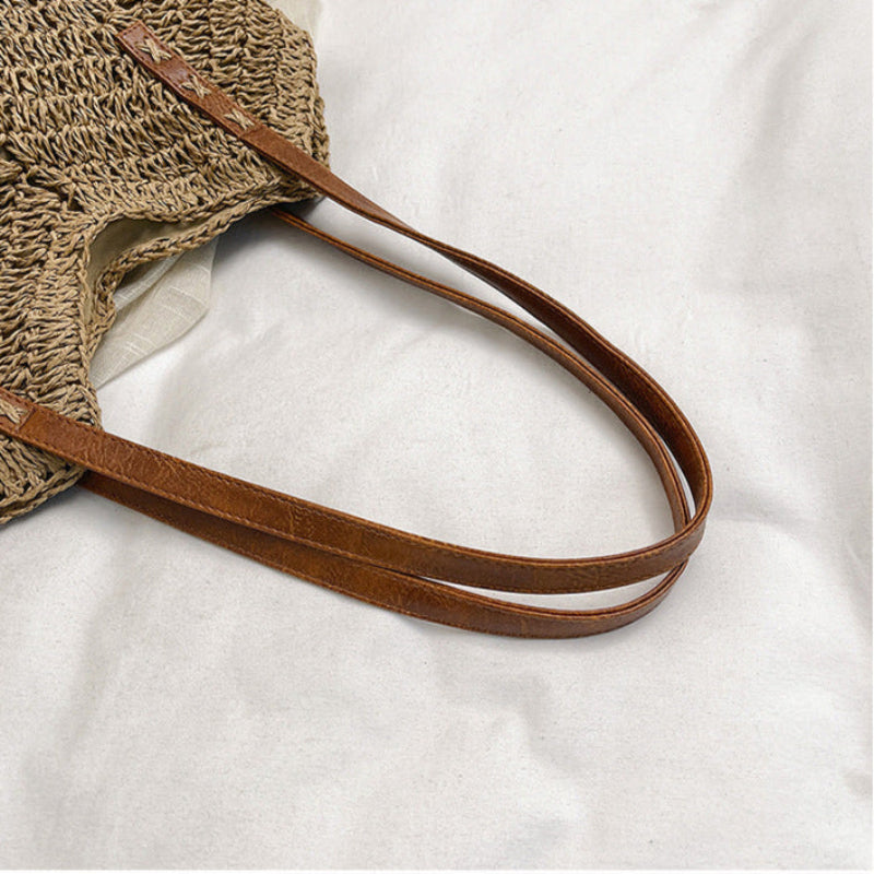 Straw Handbag Holiday Shoulder Bag Fashion Tote Bag