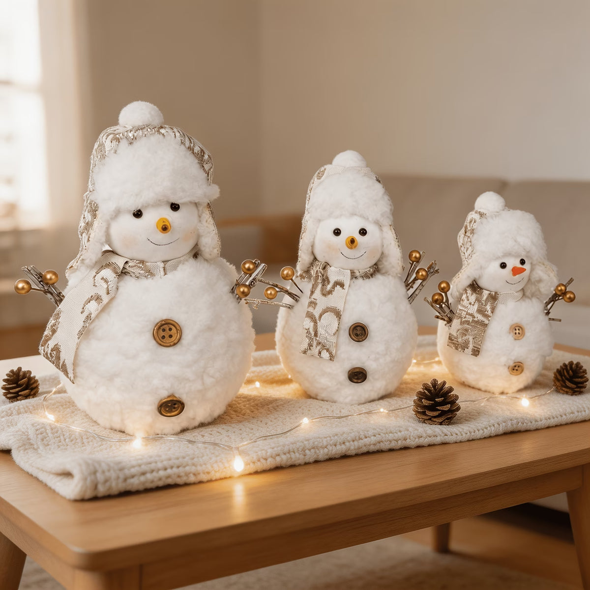 3pcs Christmas Snowman Decoration Set
