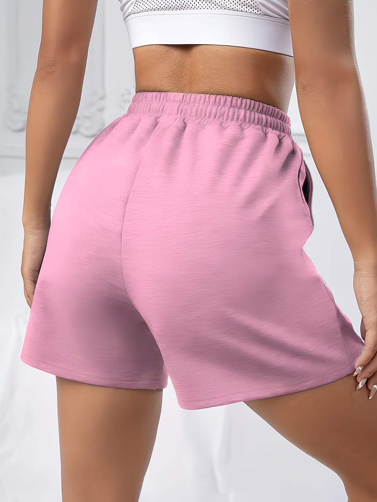 Women's Heart Print Drawstring Shorts – Trendy High-End Design