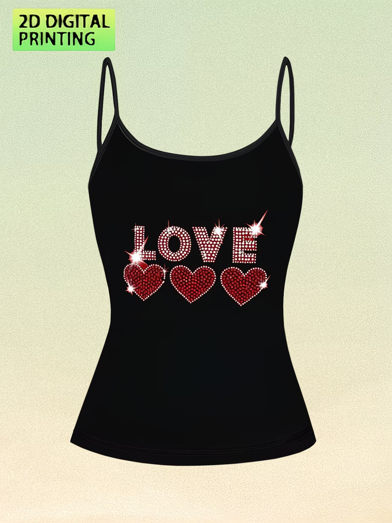 Heart 'LOVE' Print Summer Top